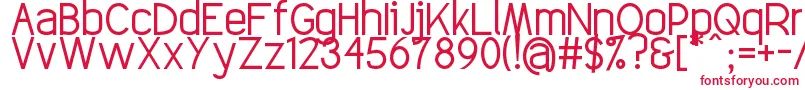 フォントElegantech – 白い背景に赤い文字