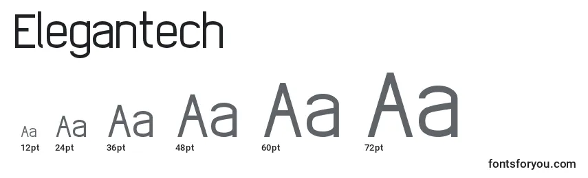 Elegantech Font Sizes