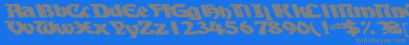 BoyhooddriveBold Font – Gray Fonts on Blue Background