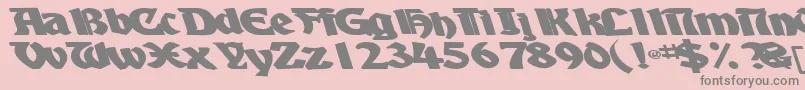 フォントBoyhooddriveBold – ピンクの背景に灰色の文字