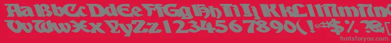 Шрифт BoyhooddriveBold – серые шрифты на красном фоне