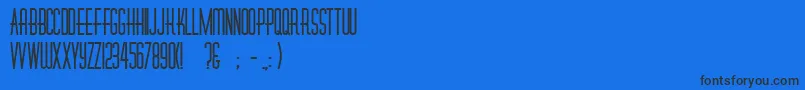 DinerFatt Font – Black Fonts on Blue Background