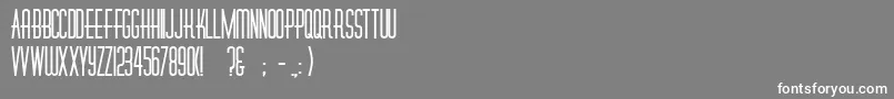 DinerFatt-Schriftart – Weiße Schriften auf grauem Hintergrund