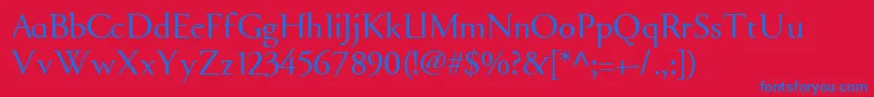 Gararg Font – Blue Fonts on Red Background