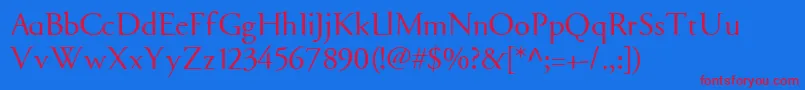 Gararg Font – Red Fonts on Blue Background