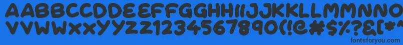 FreshCream Font – Black Fonts on Blue Background