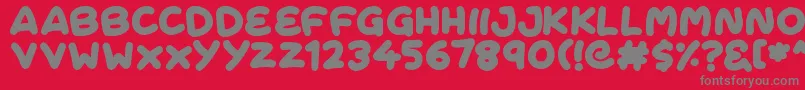 FreshCream Font – Gray Fonts on Red Background