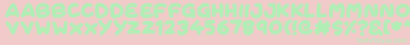 FreshCream Font – Green Fonts on Pink Background