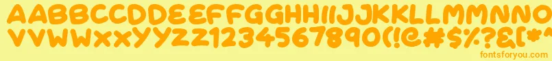 FreshCream Font – Orange Fonts on Yellow Background