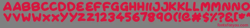 FreshCream Font – Red Fonts on Gray Background