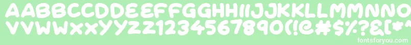 FreshCream Font – White Fonts on Green Background