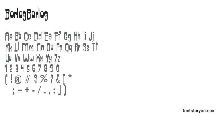 Schriftart BorlogBorlog – Alphabet, Zahlen, spezielle Symbole