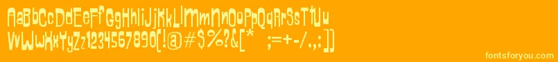 BorlogBorlog Font – Yellow Fonts on Orange Background