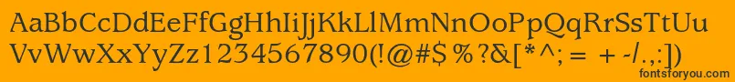 UsherwoodstdMedium Font – Black Fonts on Orange Background