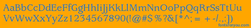 UsherwoodstdMedium Font – Blue Fonts on Orange Background