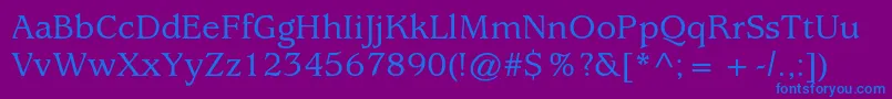 UsherwoodstdMedium Font – Blue Fonts on Purple Background