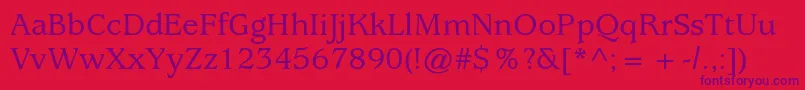 UsherwoodstdMedium Font – Purple Fonts on Red Background