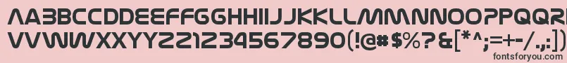 NasalizationrgBold-fontti – mustat fontit vaaleanpunaisella taustalla