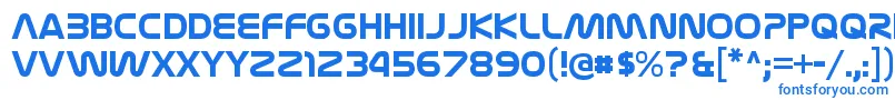 NasalizationrgBold-fontti – siniset fontit valkoisella taustalla