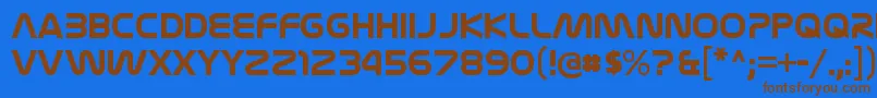NasalizationrgBold-fontti – ruskeat fontit sinisellä taustalla