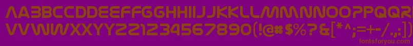 フォントNasalizationrgBold – 紫色の背景に茶色のフォント