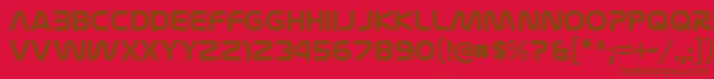NasalizationrgBold-fontti – ruskeat fontit punaisella taustalla
