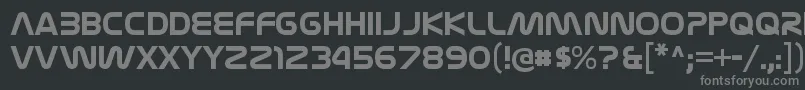 NasalizationrgBold-fontti – harmaat kirjasimet mustalla taustalla