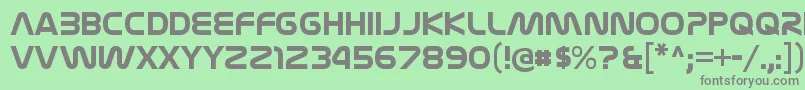 NasalizationrgBold-fontti – harmaat kirjasimet vihreällä taustalla
