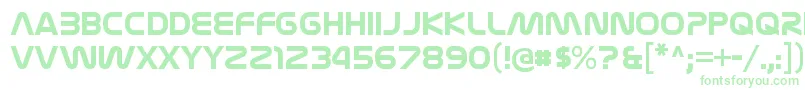 フォントNasalizationrgBold – 白い背景に緑のフォント