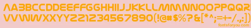 NasalizationrgBold-Schriftart – Orangefarbene Schriften auf rosa Hintergrund