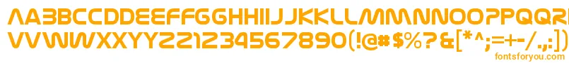 NasalizationrgBold-fontti – oranssit fontit valkoisella taustalla