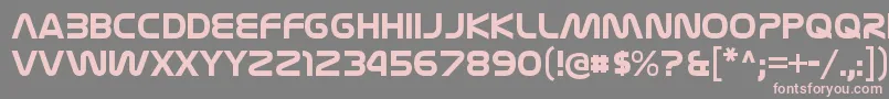 フォントNasalizationrgBold – 灰色の背景にピンクのフォント