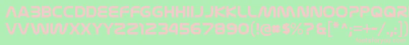 フォントNasalizationrgBold – 緑の背景にピンクのフォント