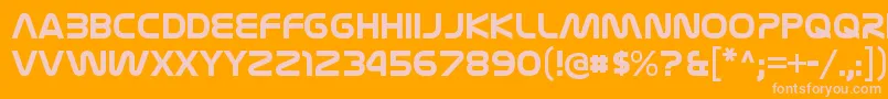 Шрифт NasalizationrgBold – розовые шрифты на оранжевом фоне