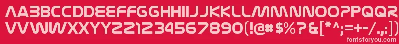 NasalizationrgBold Font – Pink Fonts on Red Background