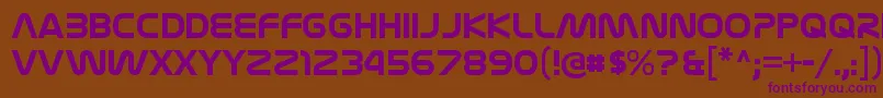 NasalizationrgBold Font – Purple Fonts on Brown Background
