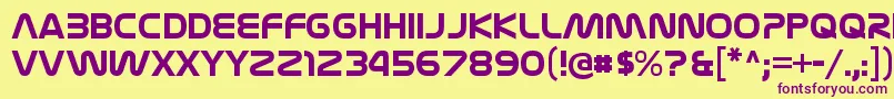 Шрифт NasalizationrgBold – фиолетовые шрифты на жёлтом фоне