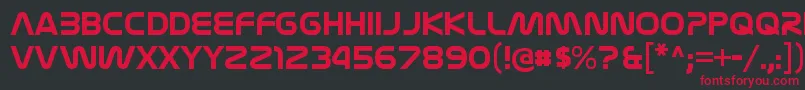 Шрифт NasalizationrgBold – красные шрифты на чёрном фоне