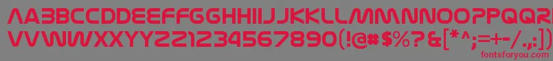 フォントNasalizationrgBold – 赤い文字の灰色の背景