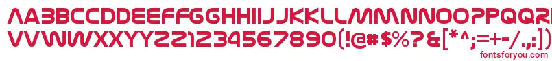フォントNasalizationrgBold – 白い背景に赤い文字