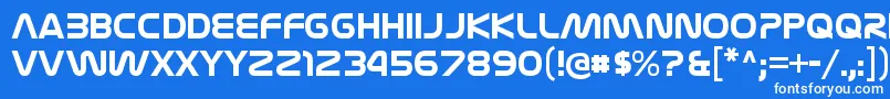 Шрифт NasalizationrgBold – белые шрифты на синем фоне