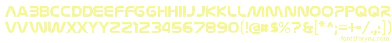 NasalizationrgBold-Schriftart – Gelbe Schriften auf weißem Hintergrund