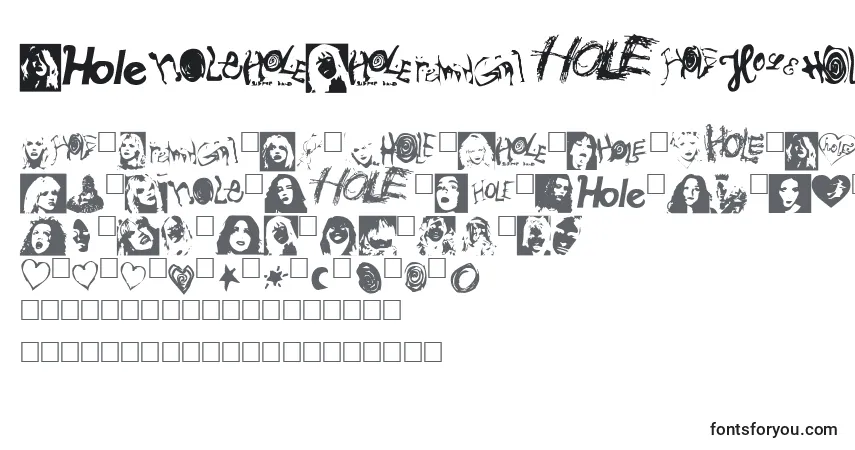 A fonte Holewebmaster – alfabeto, números, caracteres especiais