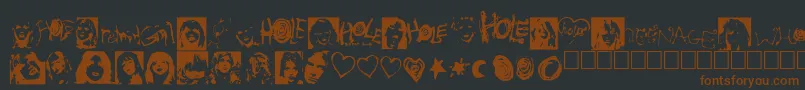 Шрифт Holewebmaster – коричневые шрифты на чёрном фоне