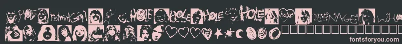 Holewebmaster-Schriftart – Rosa Schriften auf schwarzem Hintergrund