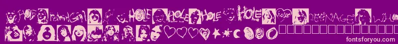 Holewebmaster-Schriftart – Rosa Schriften auf violettem Hintergrund