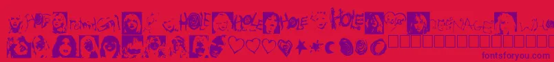 fuente Holewebmaster – Fuentes Moradas Sobre Fondo Rojo