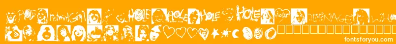 Holewebmaster Font – White Fonts on Orange Background