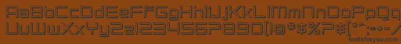 SfChromium24 Font – Black Fonts on Brown Background