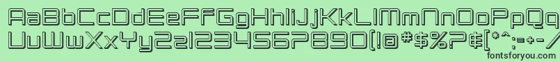 Шрифт SfChromium24 – чёрные шрифты на зелёном фоне